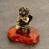 Sur Angel Suscent Survenger, brass, amber, 3.8x1.5x1.5 cm