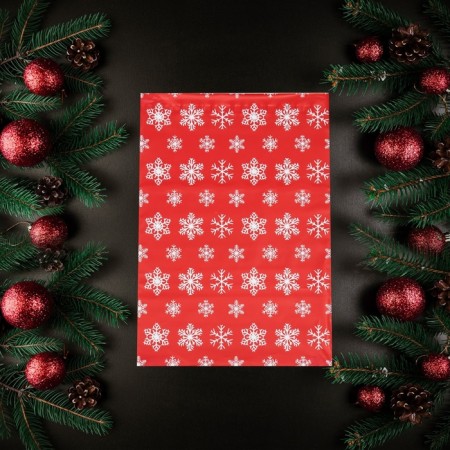 Courier bag with an adhesive valve, "snowflakes", 25 x 35 cm, set 50 pcs