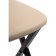 Stool on a metal frame Elevis metal/eco -leather, black/beige 38.5x52.5x77.5 cm