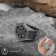 Ring "Asgard", color black silver, 21 size