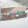 Bracelet "Joy" coin, white-blue color, d = 7
