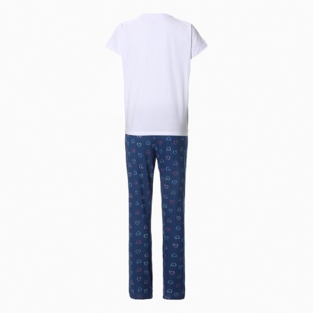 Home female "hearts" (T -shirt/pants), white/blue color, size 50-9