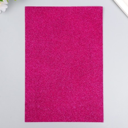 Foamiran glitter 2 mm 20x30 cm, fuchsia-2