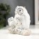 Souvenir Ceramics "White Eagle owl with a hill" with gold, rhinestones 10.7 cm