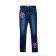 Women's jeans with embroidery CONTE Elegant, size XS, dark blue color