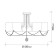 Ceiling lamp 5x40W E14, size 58x58x39 cm