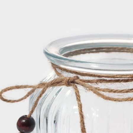 Glass Bank for bulk products with a ceramic lid of the bunny, 950 ml-3
