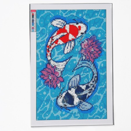 Diamond mosaic with full filling on the canvas "Karpa", 20 x 30 cm-2