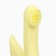 Silicone teething for teeth "Swan", brush, on suction cup, yellow color, crumb I