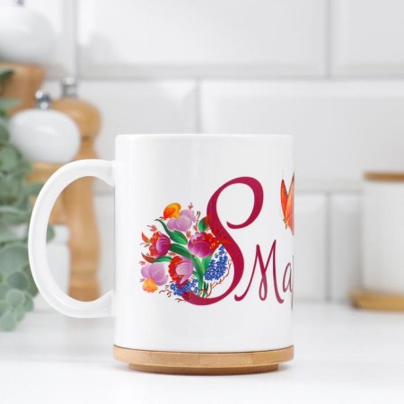 Sublimation mug "March 8" Girl, with application-2