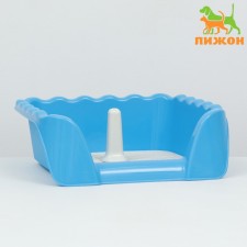 Tuel for dogs with high sides and a removable mesh 43x43x15 cm, blue