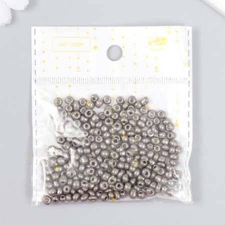 Round beads 6/0 "Dark Silver" 20 g-3