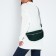 Bag Cross-Bodi with a zipper, green color