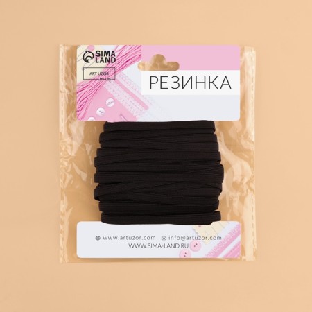 Glass to strengthen lace, 5 mm, 10 ± 0.5 m, black color-2