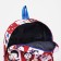 School backpack from textiles with a zipper, 3 pockets. The color is red