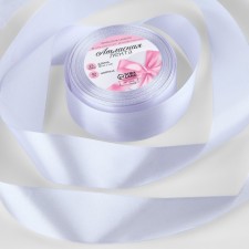 Satin tape, 40 mm × 23 ± 1 m, color light lilac No. 290