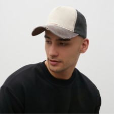 Male cap minaku, black color, size 56-58