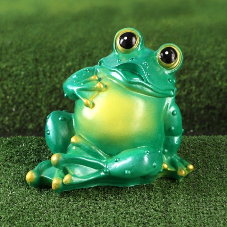 Garden figure "Frog rest" Green, 20cm-1