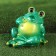 Garden figure "Frog rest" Green, 20cm