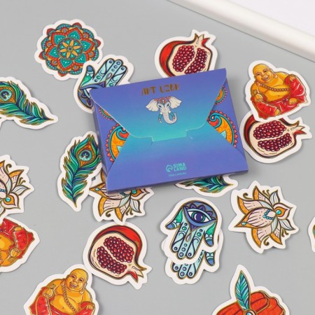 Stickers for creativity "East" embossing gold set 48 pcs 9x7x0.8 cm-6