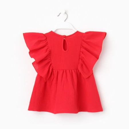 Kit for girls (blouse, shorts) minku red color, height 98-14