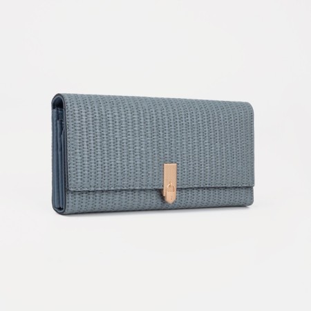Women's wallet on magnet, blue color
