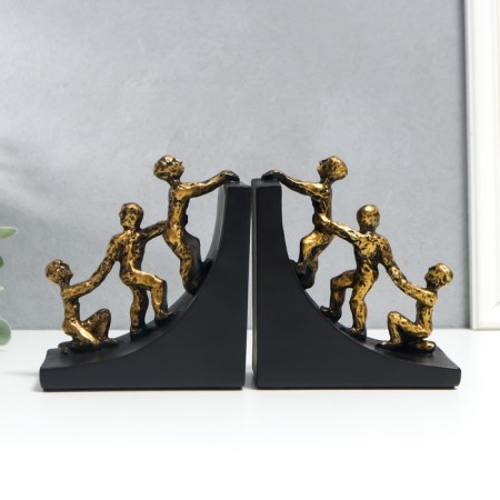 Book holders "constrained by one chain" set 2 pcs 14.5x8.2x12.8 cm-3