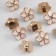 A set of buttons on the leg, d = 11.5 mm, 10 pcs, white/gold color