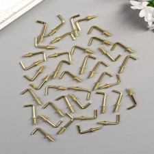 Metal hook (set 40 pcs) gold 2.5x0.5 cm