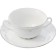 A cup with a saucer for constance broth, decor "Gray ornament, platinum layout"