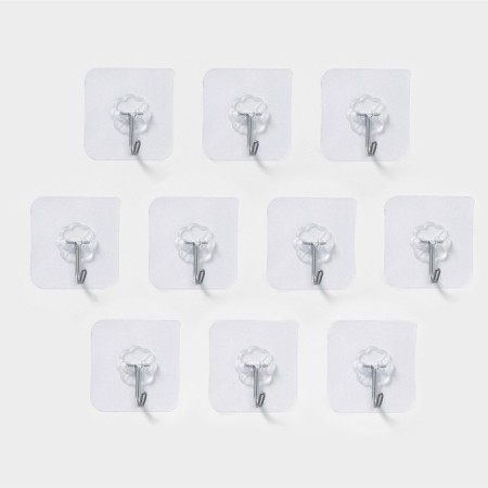 A set of self -adhesive hooks, 10 pcs, size 5.6 × 5.6 cm-1