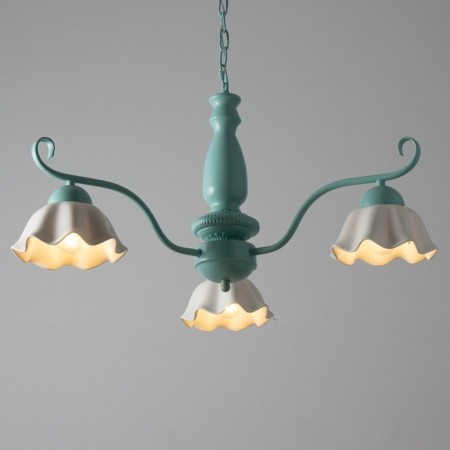 Luracia chandelier 3he27 40W green-white 69x69x37-72 cm Bayerlux-2