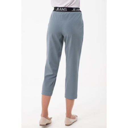 Female trousers, size 42, gray-green color-4