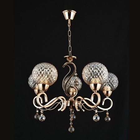 Lamp Ceiling Economy light 13158/5FGD TeA, 5x60W, E27, 93x59x59 cm, gold color