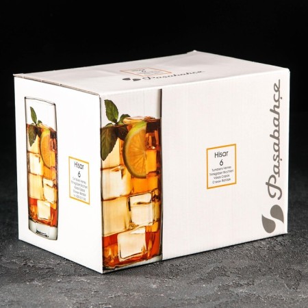 A set of high glass glasses HISAR, 330 ml, 6 pcs-1