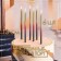 Candles in the cake "Royce. Gradient", 6 pcs, tall, 13 cm, black, burgundy, golden