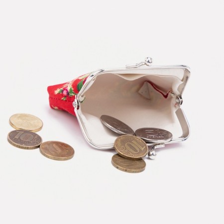 Women's wallet on the farmar, red color-2