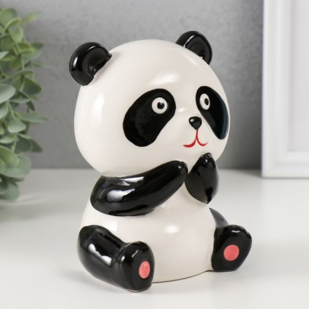 Piggy bank Ceramics "Surprised Panda" 11.4x10.5x13.8 cm-1