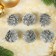 A set of natural decor "Silver cones", a set of 6 pcs.