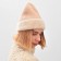 Women's hat minku, beige color, rr 56-58