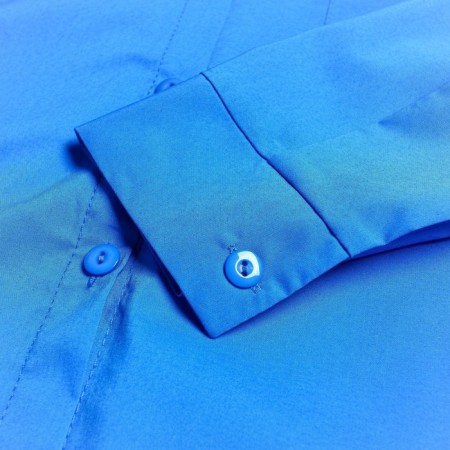 Women's shirt with pocket, blue color, size 46-7