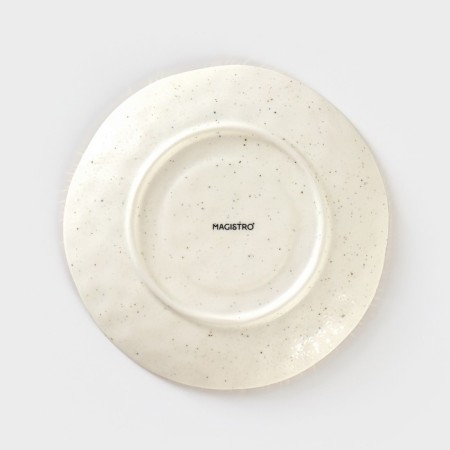Porcelain saucer Magistro poursephona, d = 16 cm, beige color-3
