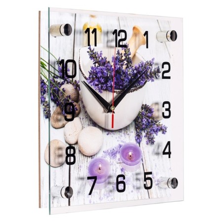 Watching, interior "Lavender flowers", silent, 25 x 25 cm, aa-1