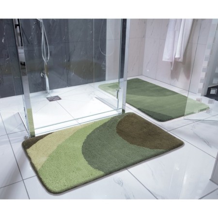 Tokio bathroom mat, green color 60x90 cm-1
