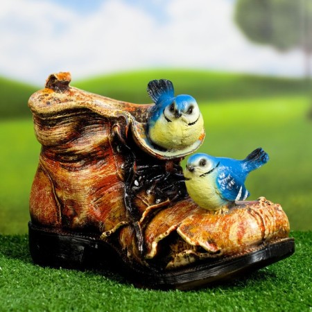 Figure Kashpo "boots with two birds" 18x14cm-1