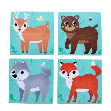 Puzzles 4 in 1 "Who lives in the forest?"-1