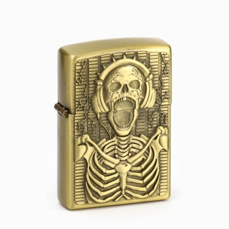 Lighter gasoline "skeleton" in a gift box