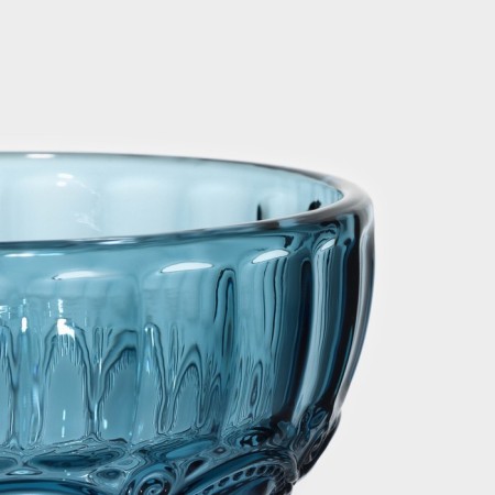 Glass Glass Magistro "La-Channel", 350 ml, 12 × 10.5 cm, blue color-3