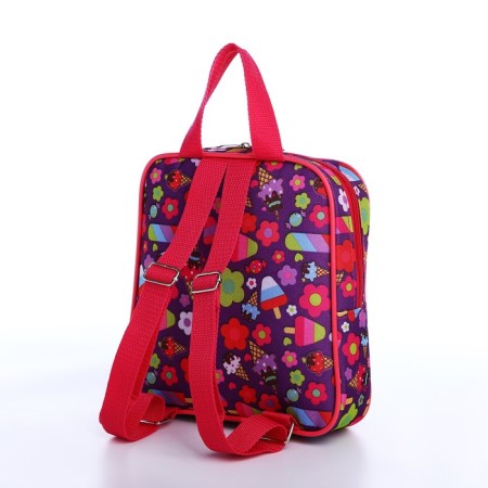 Baby backpack on lightning, external pocket, lilac color-3