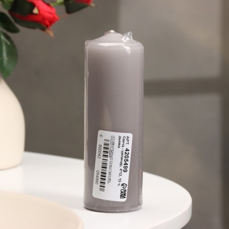 Candle - cylinder, 4 × 12 cm, 15 hours, haze-3